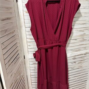 Emma & Michele 2X Deep Purple Midi Dress